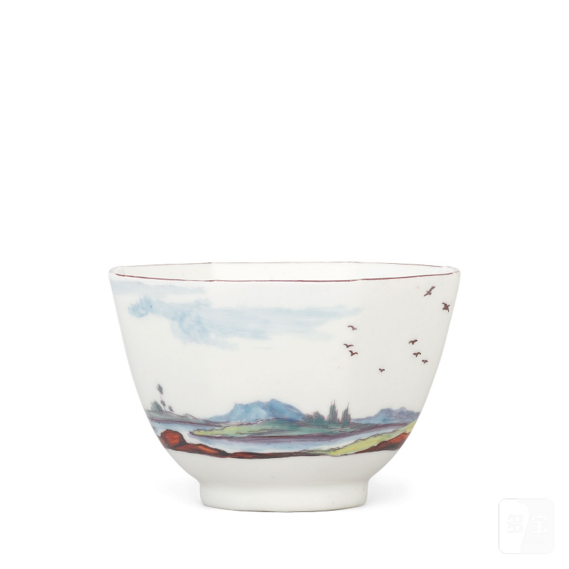 A Chelsea 'Fable' teabowl, circa 1752-53 - 图2